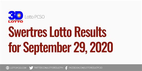 Swertres Results September 2020 .